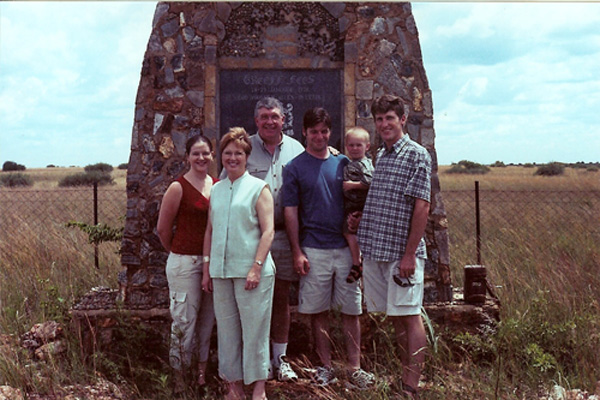 The family monument at the place of the miracle tree.